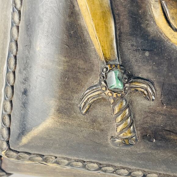 Pirate Wood Chest Box with One Eyed Jack Decor 10 x 7 x 3 1/2” - Picture 5 of 7